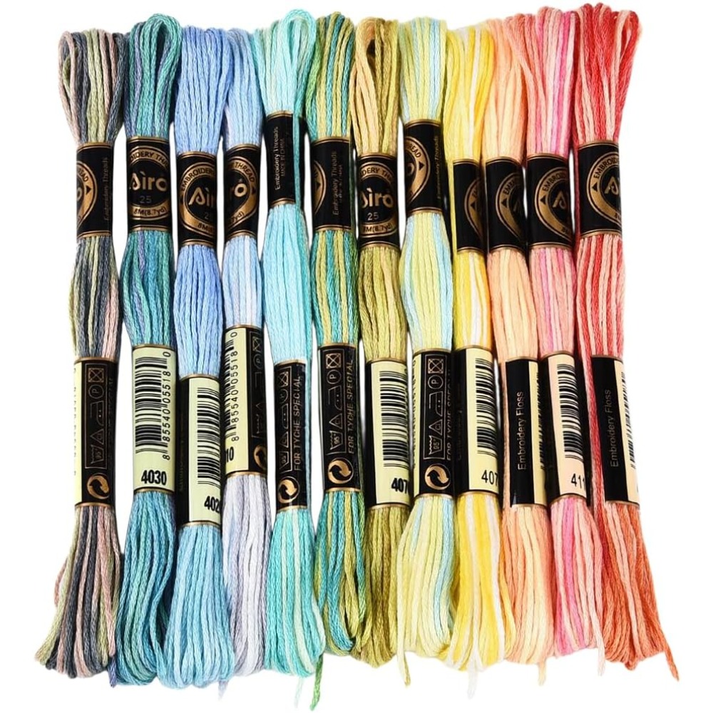 Embroidery Stitch - 12 Meadas 105 Jardas 6 Fios