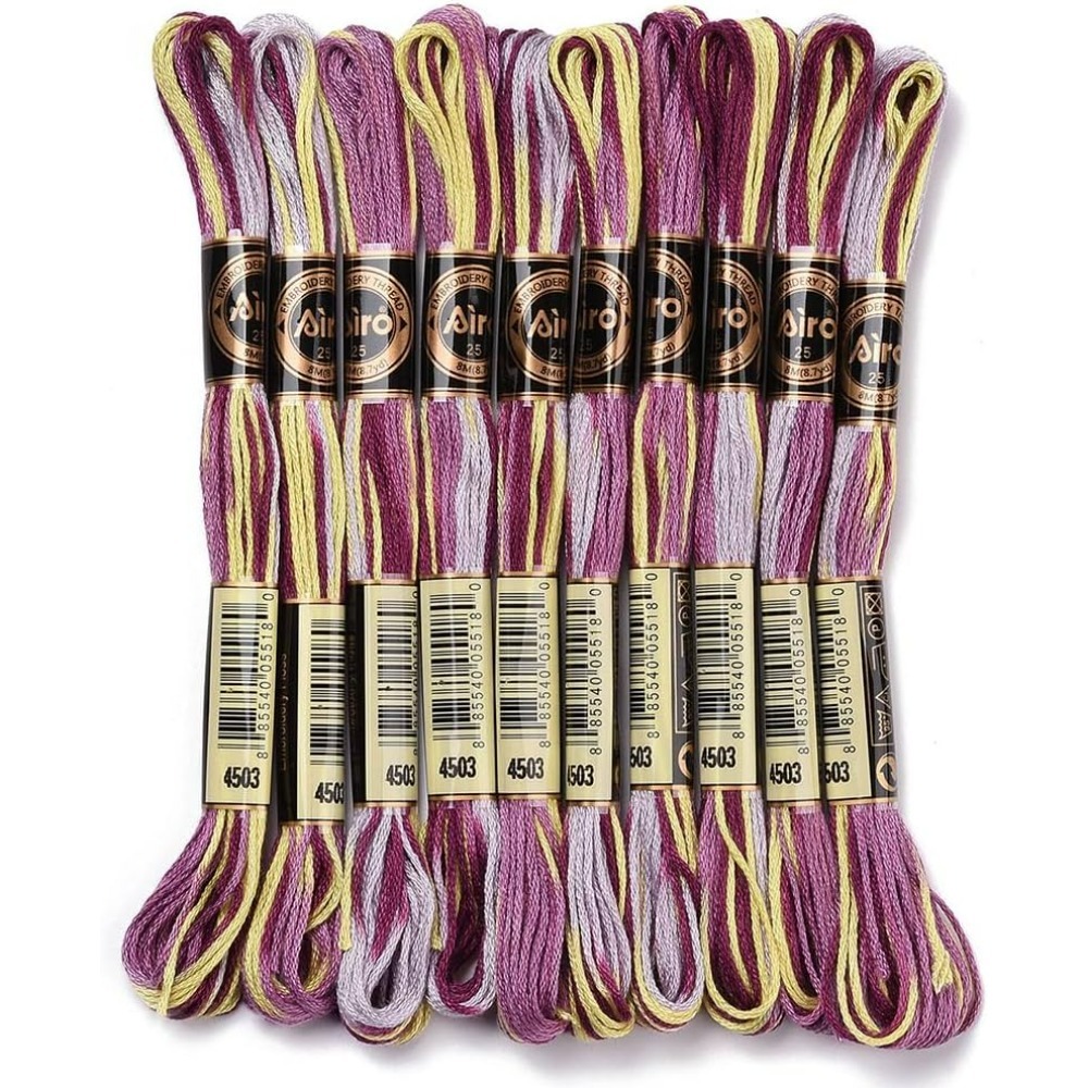 Embroidery Stitch - 6 fios roxo variegado bordado fio