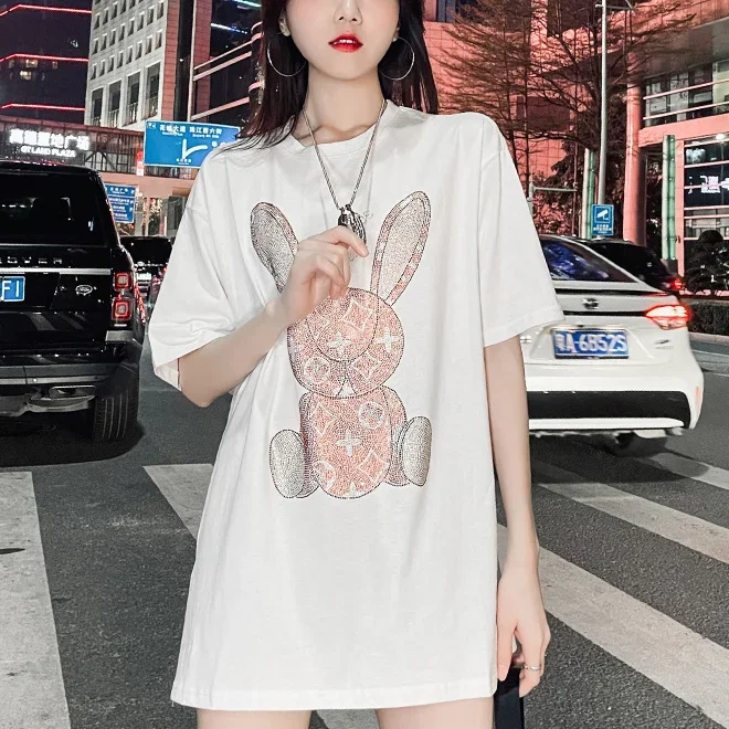 Embroidery Shirt - Camiseta Casual Feminina de Verão: Camiseta