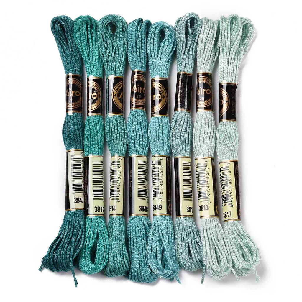 Embroidery Stitch - 1 Conjunto com 8 Meadas de