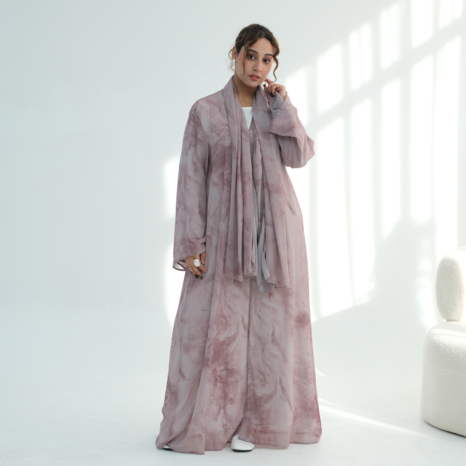 Atacado chiffon aberto abaya o - Embroidery Online avaliação e preço