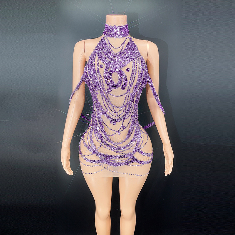 Sexy Sparkly Prata Prom Vestid - Embroidery Skirt avaliação e preço