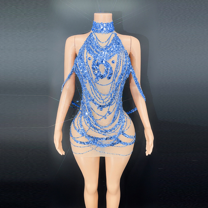 Sexy Sparkly Prata Prom Vestid - Embroidery Skirt avaliação e preço