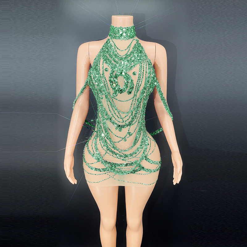 Sexy Sparkly Prata Prom Vestid - Embroidery Skirt avaliação e preço