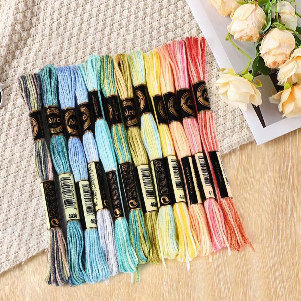 12 Meadas 105 Jardas 6 Fios Li - Embroidery Stitch avaliação e preço