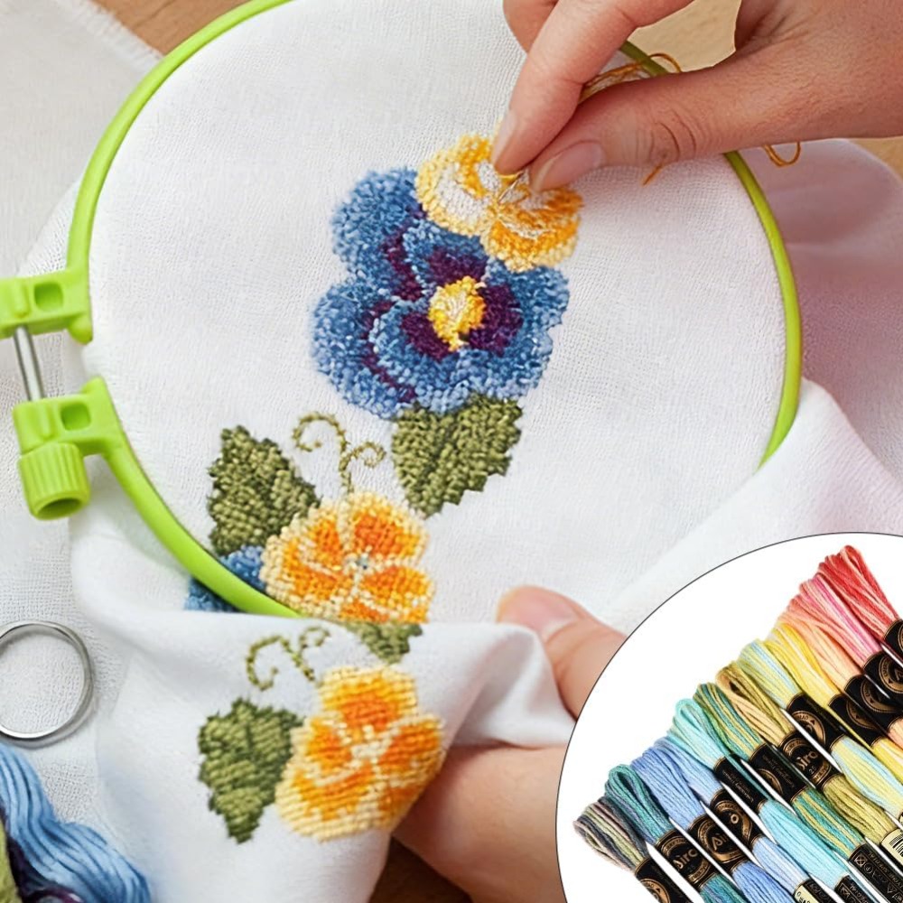 12 Meadas 105 Jardas 6 Fios Li - Embroidery Stitch avaliação e preço