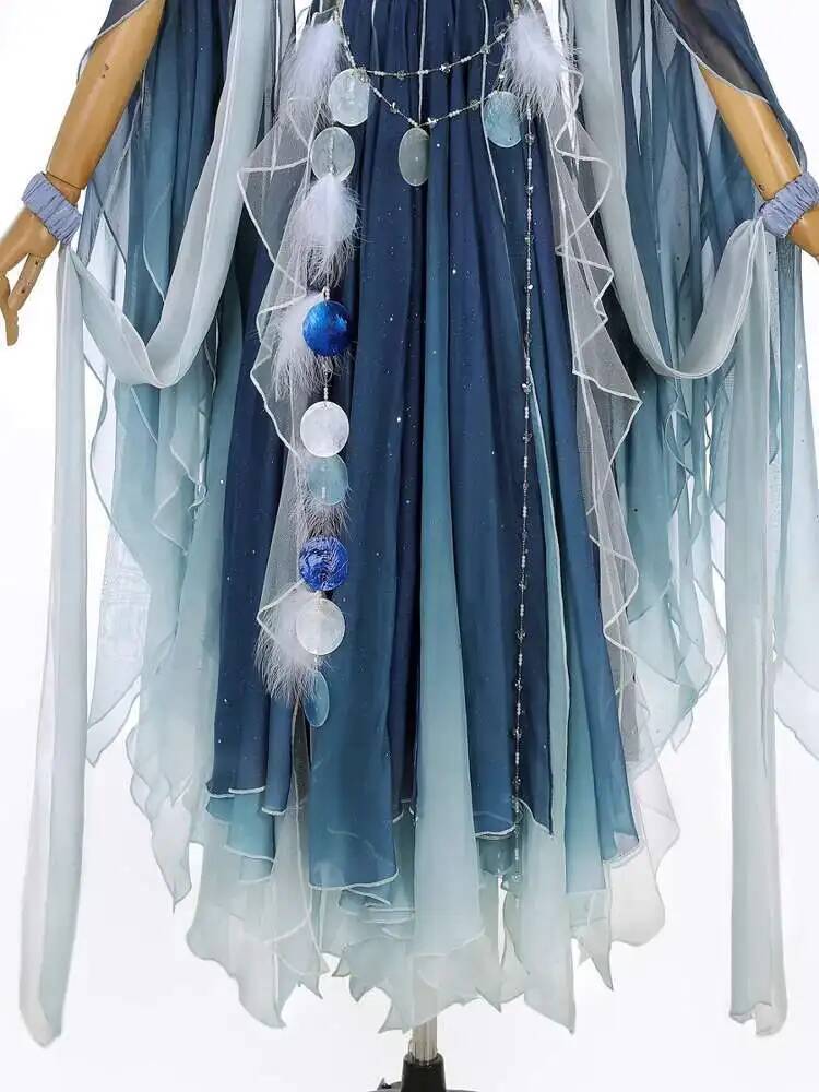 Vestido Azul Exótico com Borda - Embroidery Skirt avaliação e preço