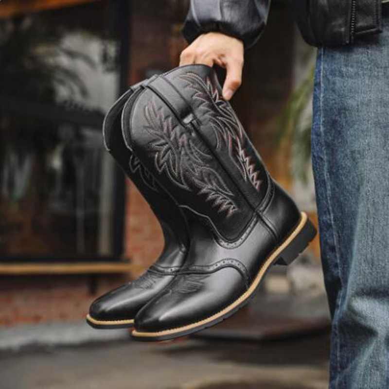 Novas Botas Masculinas Altas c - Embroidery Stitch avaliação e preço