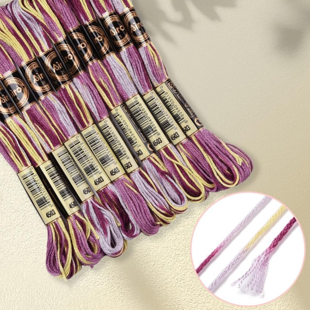 6 fios roxo variegado bordado  - Embroidery Stitch avaliação e preço
