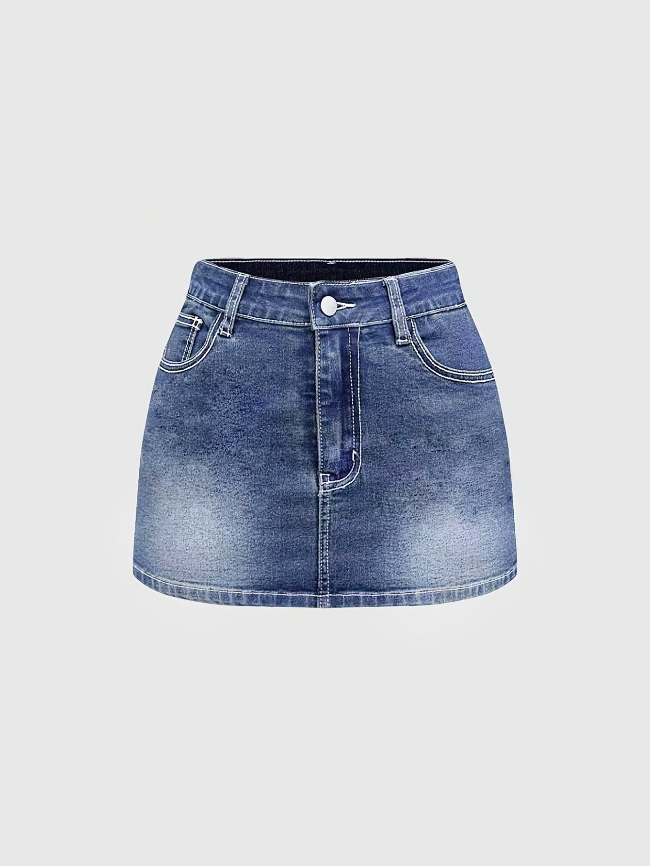 Nova Saia Jeans Mini Casual de - Embroidery Skirt avaliação e preço