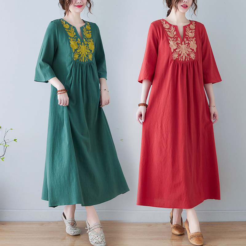 Novo Vestido Midi de Algodão e - Embroidery Skirt avaliação e preço