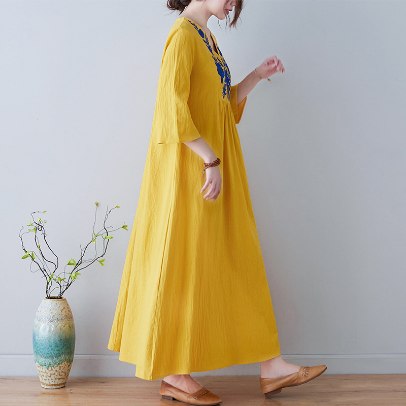 Novo Vestido Midi de Algodão e - Embroidery Skirt avaliação e preço