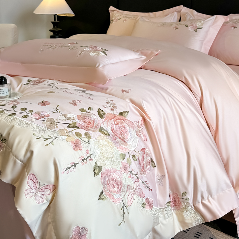Conjunto de Cama 100% Algodão  - Embroidery Quilt Cover avaliação e preço