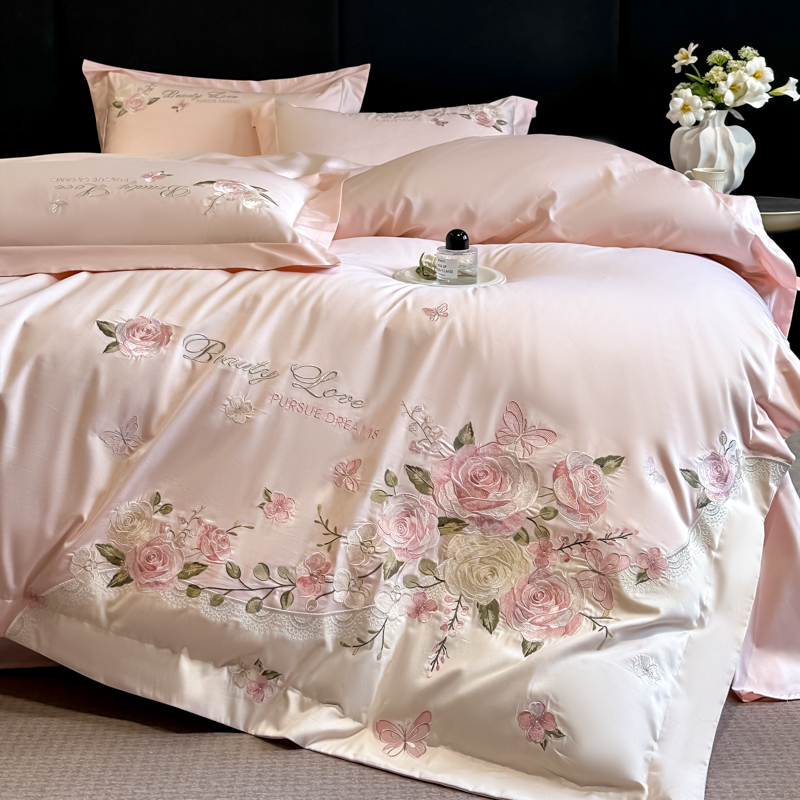 Conjunto de Cama 100% Algodão  - Embroidery Quilt Cover avaliação e preço