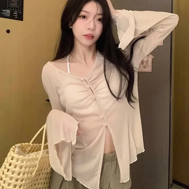 Blusa Transparente com Manga F - Embroidery Shirt avaliação e preço