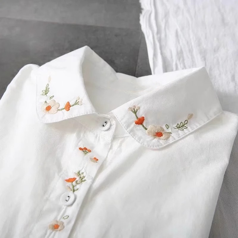 Novo algodão puro camisas bran - Embroidery Online avaliação e preço