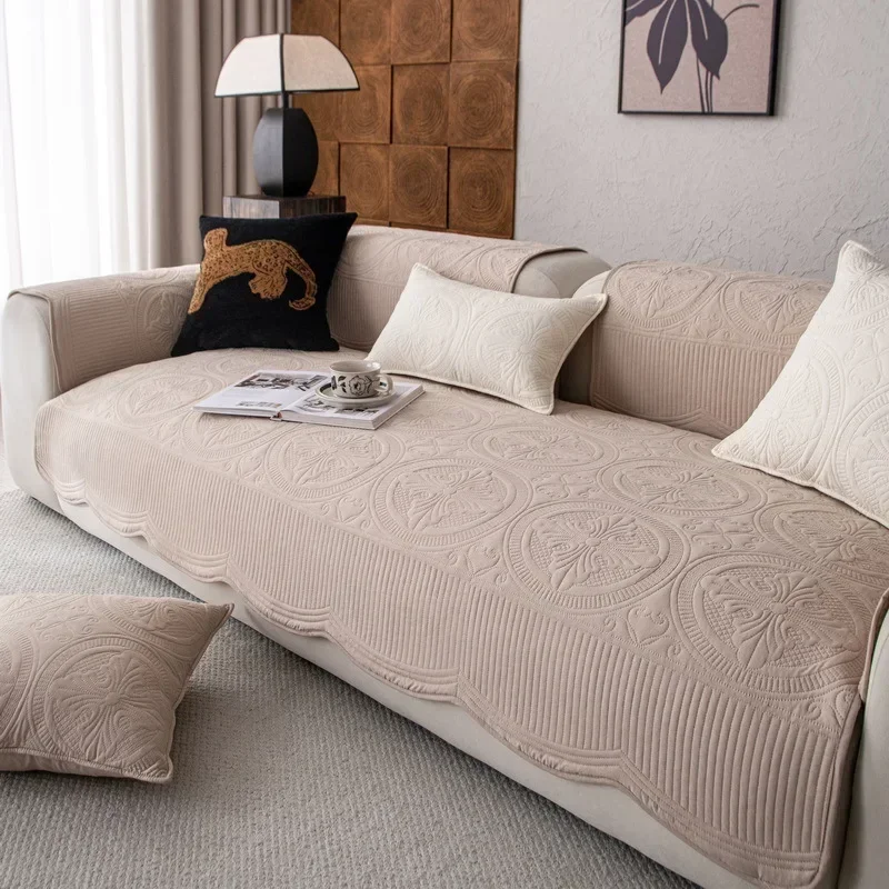 1pc engrossar algodão sofá sli - Embroidery Quilt Cover avaliação e preço