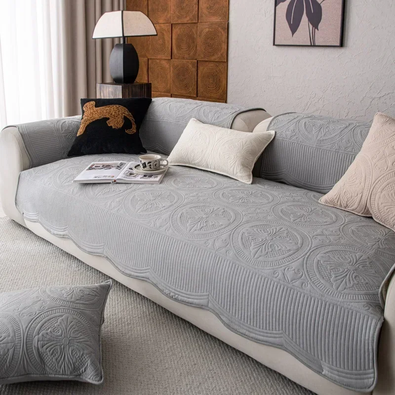 1pc engrossar algodão sofá sli - Embroidery Quilt Cover avaliação e preço
