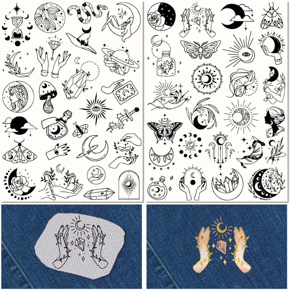 51 pçs boho lua solúvel em águ - Embroidery Stitch avaliação e preço