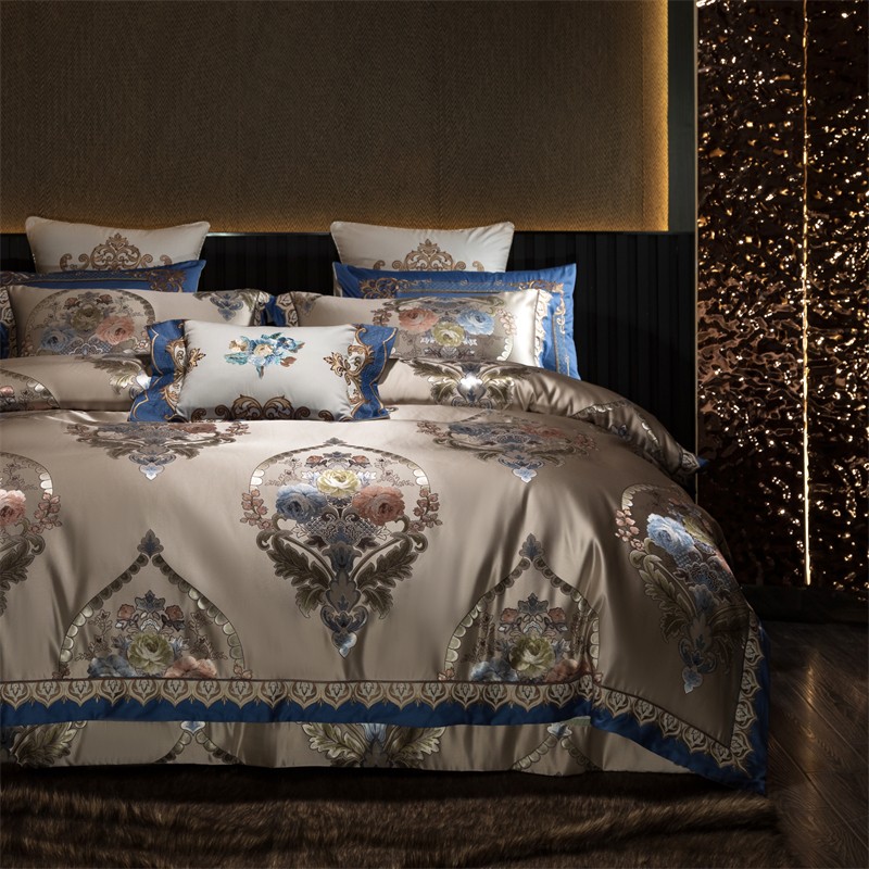 Elegante Damasco Europeu Proje - Embroidery Quilt Cover avaliação e preço