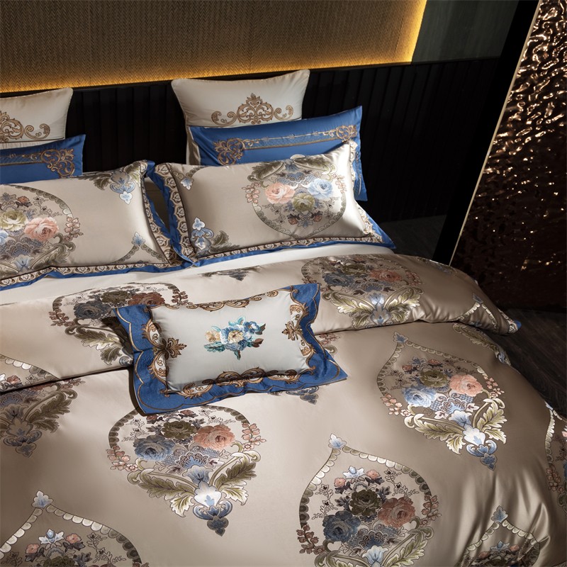 Elegante Damasco Europeu Proje - Embroidery Quilt Cover avaliação e preço